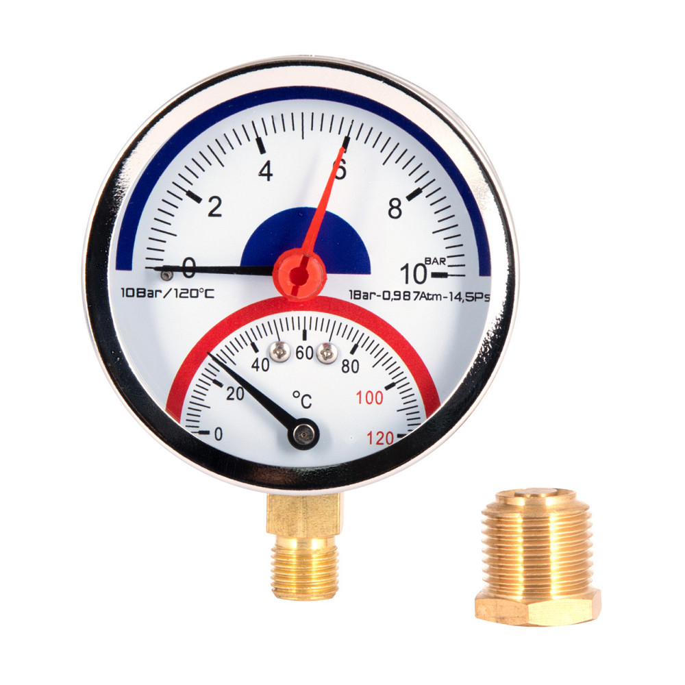 Термоманометр Thermo Alliance Standart 80 мм 1/2", нижнє під'єднання SD17210B Київ - фото 3