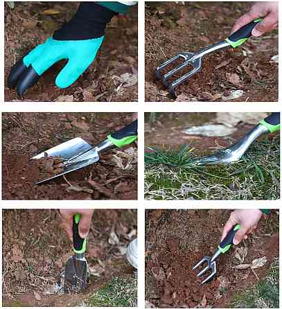 Набір для саду та городу, сумка з комплектом, ручних, садових інструментів із секатором і гумовими рукавичками Кам'янець-Подільський