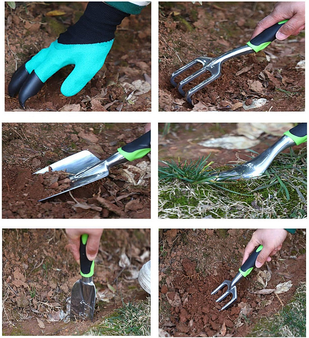 Набор для сада и огорода,сумка с комплектом, ручных, садовых инструментов с секатором и резиновыми перчатками Каменец-Подольский - изображение 4