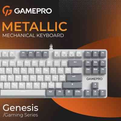 Клавиатура GamePro Genesis Metallic MK110W Outemu Red Switch USB UA White (MK110W) Винница