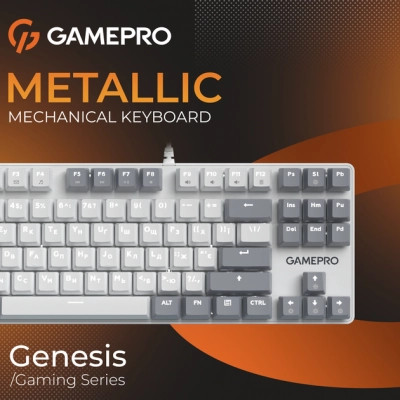 Клавіатура GamePro Genesis Metallic MK110W Outemu Red Switch USB UA White (MK110W) Вінниця - фото 2