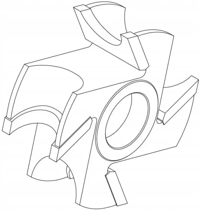 Faba Фреза Nasadzany Kulisty Półwałek Hm R12 125X30X34mm Prawy+Lewy P107W1250006 Киев - изображение 1