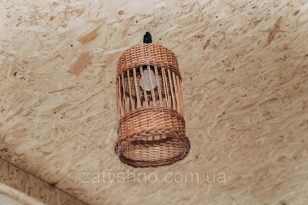 Плетена бра із лози | люстри плетені із лози | торшери абажури бра Київ - фото 2