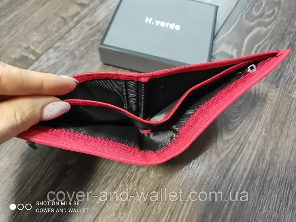 Маленький шкіряний жіночий гаманець на магнітах із затиском Helen Verde Київ - фото 7