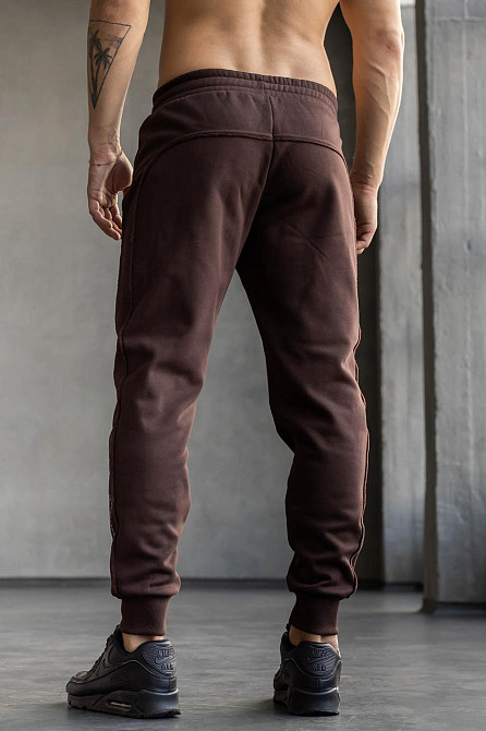 Утеплені джоггери зі швами навиворіт TotalFit EM3-IS10 Коричневый, L Киев - изображение 3