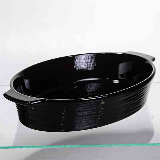 Yiwu Форма для запікання овальна 36×22.5×7 (см) форма для духовки 2 літри Чорний Коломия