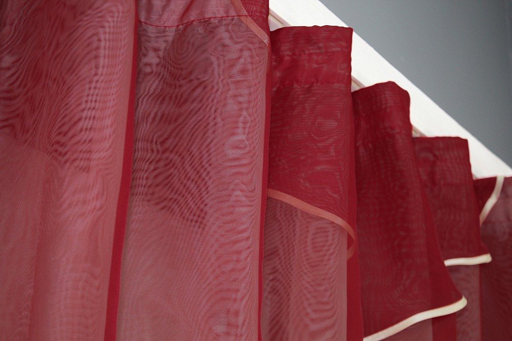 Кухонна тюль арка з ламбрекеном VR-Textil № 025к молочний з червоним 270х170 см (52-1052) Київ - фото 4