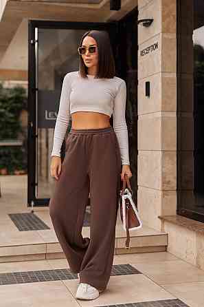 Теплі жіночі штани палаццо "Gait" | Норма і батал Шоколадний, 50-52 Київ