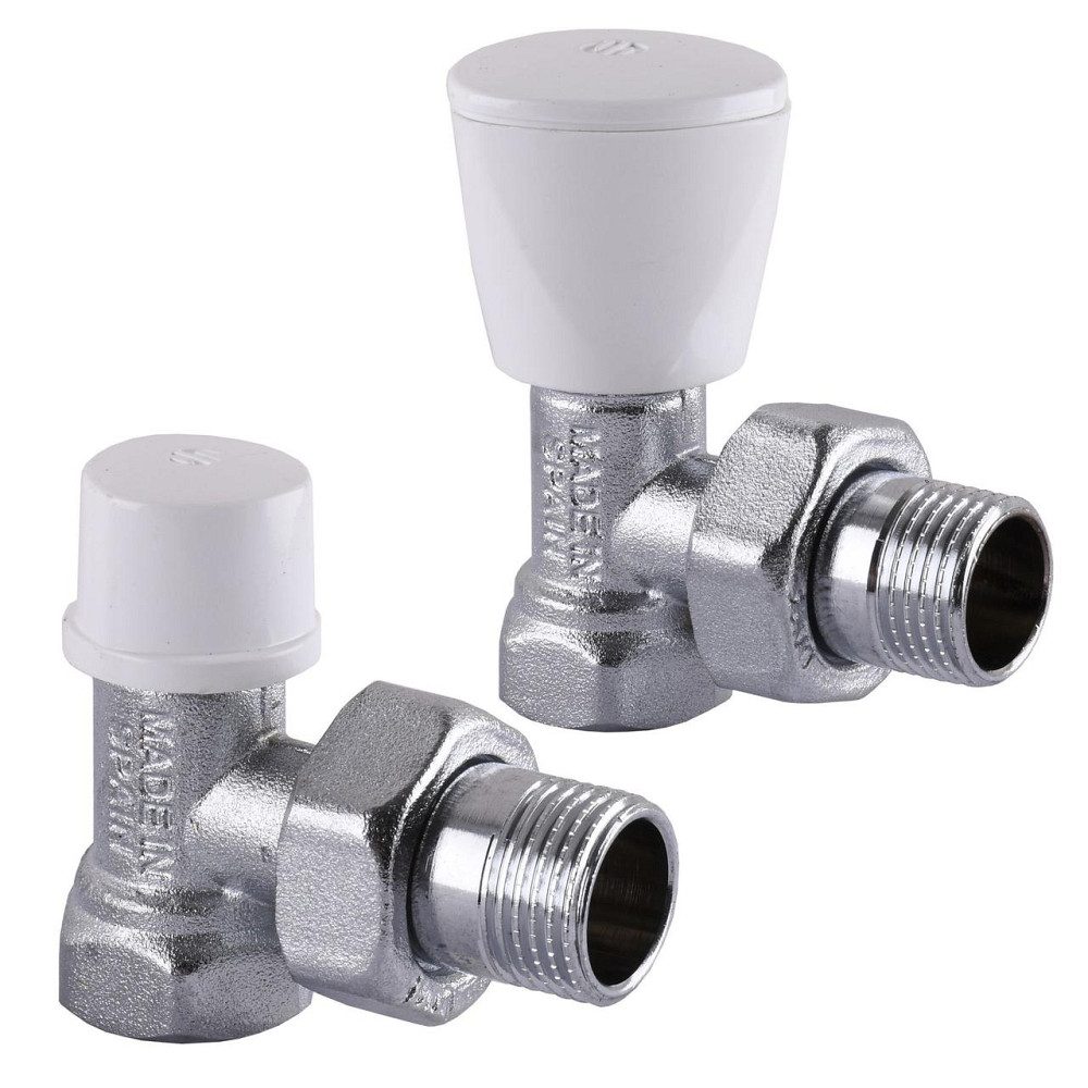 Набір Крани радіаторні кутові ARCO 1/2″ подача + зворотка KC012 KCM17 (000008439) Київ - фото 1