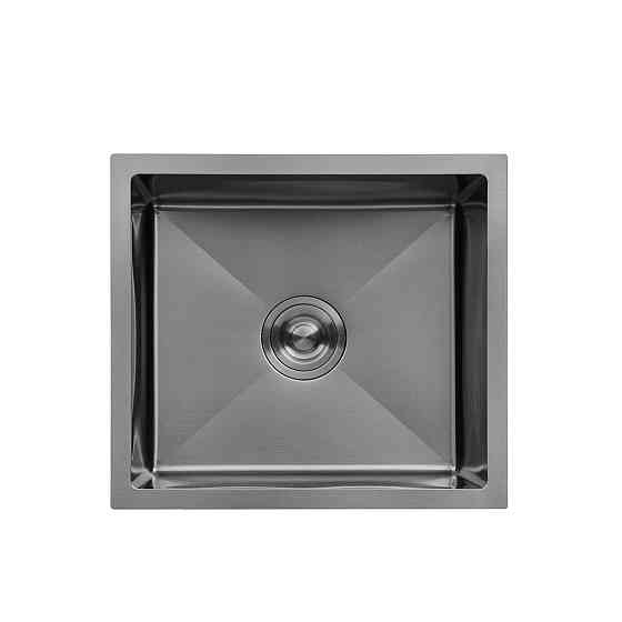 Кухонная мойка Kroner KRP Schwarze - 4843HM PVD (3/1 мм)с корзиной черная Киев