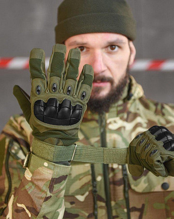 Тактичні рукавички stendboy haki Одесса - изображение 4