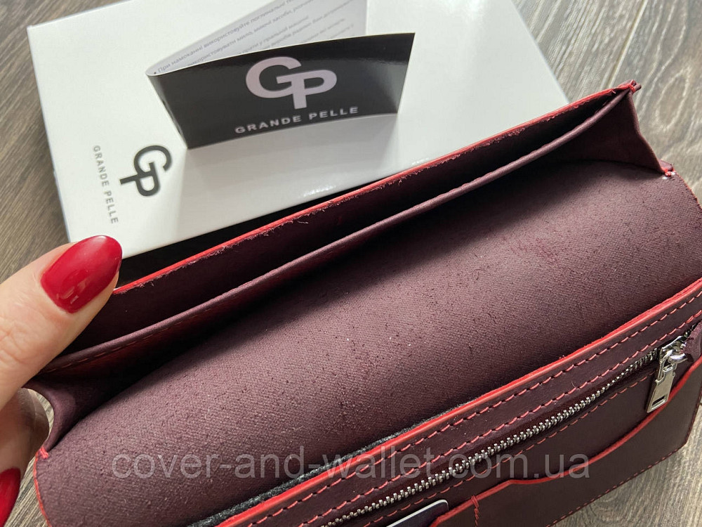 Жіночий гаманець купюрник на магнітах ручної роботи Grande Pelle Сinturino Київ - фото 4