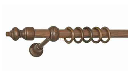 Карниз трубчатый фурнитура дерево ø28 мм (орех) 2 Бровары
