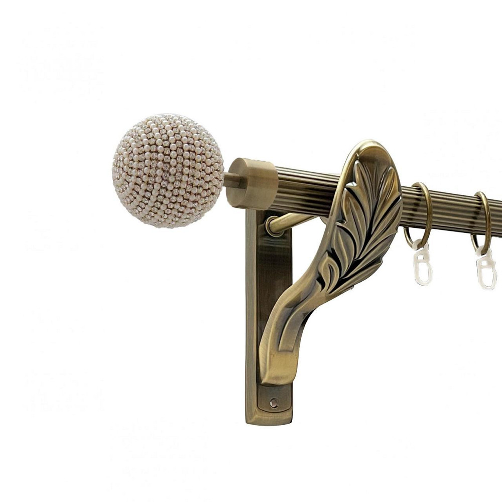 Карниз Orvit Карера металевий однорядний ретро рифлена труба кільце металеве Антик 25 мм 160 см (00-00021623) Львів - фото 1