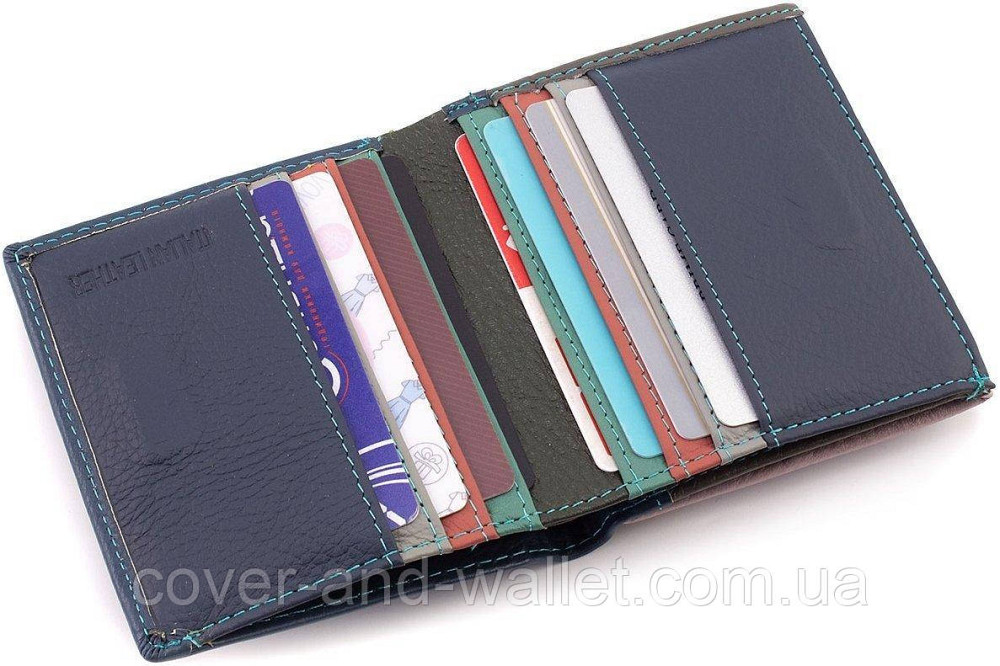 Компактный женский кошелек из натуральной кожи с монетницей розового цвета ST Leather Киев - изображение 6