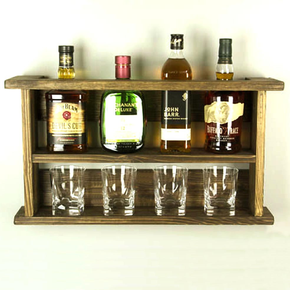 Настенная винная полка 