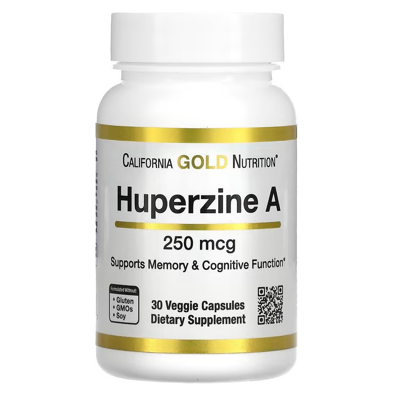 Гуперзин A California Gold Nutrition Huperzine A, 250 mcg, 30 Veggie Capsules Луцьк - фото 1