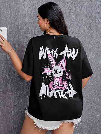 Футболка жіноча з принтом  44 Чорний 2634325240 Дніпро