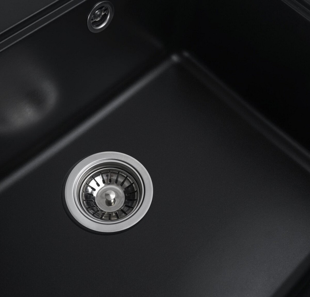 VALESO Комплект VALESO: Мийка VESTA 5852 чорна + Змішувач BG76 + Сифон 1041 Киев - изображение 4