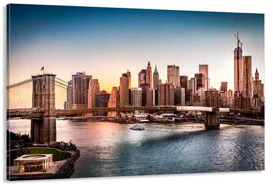 Картина полотно у вітальню / спальню  Місто і  MLP_390 ( 60х30см ) 40x80 см Київ