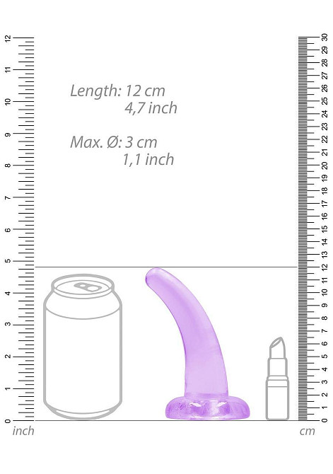 Фалоімітатор - Realrock Dildo 4,5" Purple Sex Aura Київ - фото 5