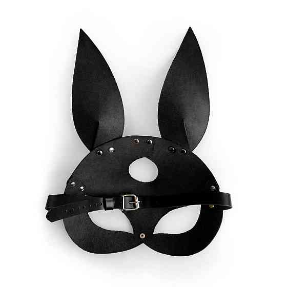 Шкіряна маска Зайчика Art of Sex - Bunny mask, колір Чорний Sex Aura Київ