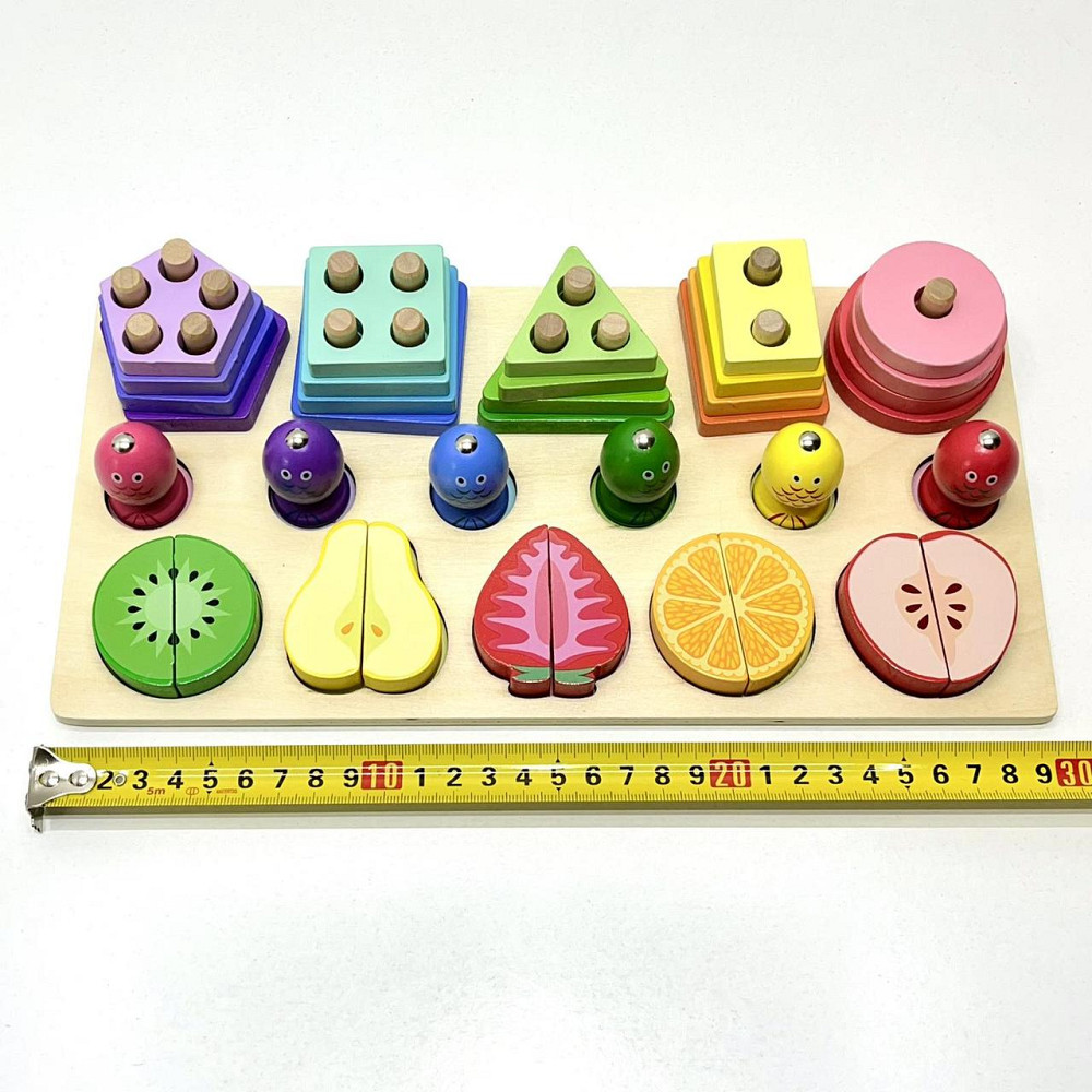 Дошка логічна WToys сортер геометричні фігури фрукти магнітна гра рибалка (68379) Чернігів - фото 8