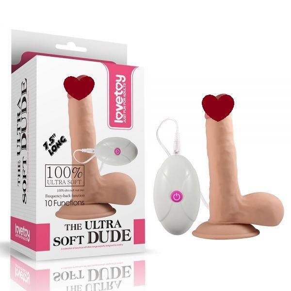 Вібратор із виносним пультом керування 7.5" The Ultra Soft Dude Sex Aura Київ - фото 1