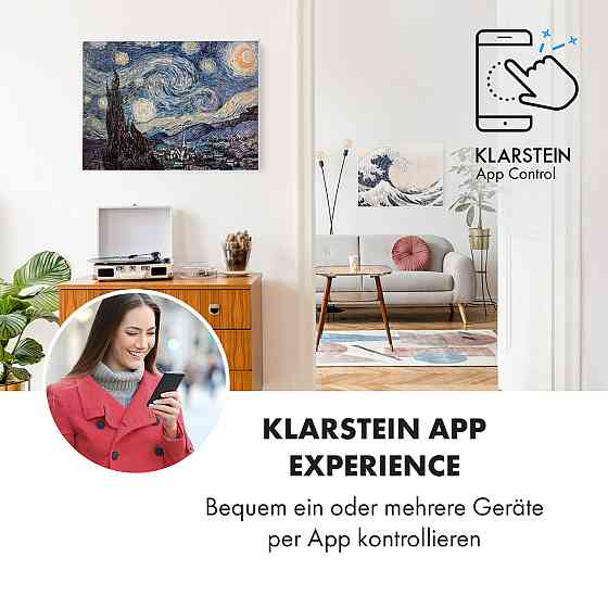 Розумний інфрачервоний нагрівач Wonderwall Air Art 80x60 см 500 Вт Настінний Зіркова ніч 80x60 см/Дізайн: Рівне