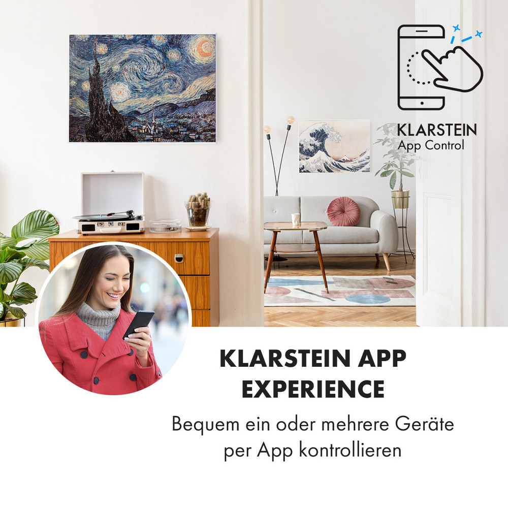 Умный инфракрасный обогреватель Wonderwall Air Art 80x60см 500Вт Настенный Звездная ночь 80x60см / Дизайн: Ровно - изображение 2