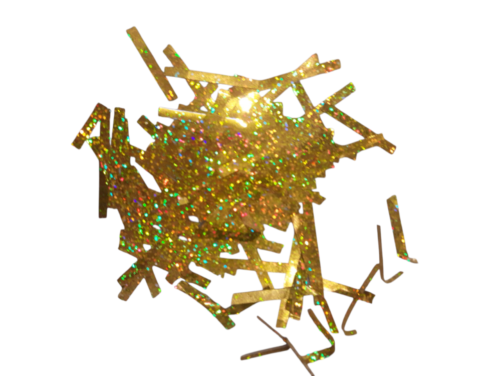 Конфетти из фольги с голограммой 10 г золотистый Киев - изображение 1