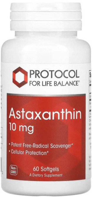 Астаксантин  Protocol for Life Balance  Astaxanthin 10 мг 60 капс Київ - фото 1
