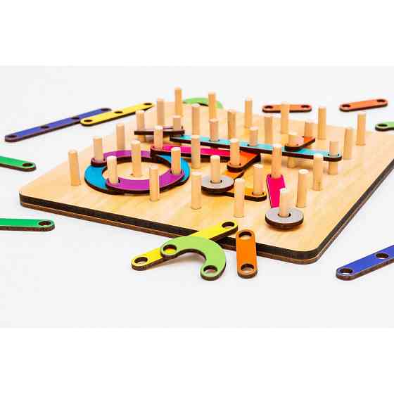 Геометрична розвиваюча "Дошка Монтессорі" Puz-27260, 56 комбінацій Вінниця