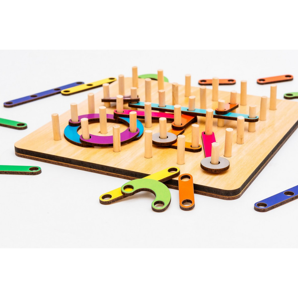 Геометрична розвиваюча "Дошка Монтессорі" Puz-27260, 56 комбінацій Вінниця - фото 2