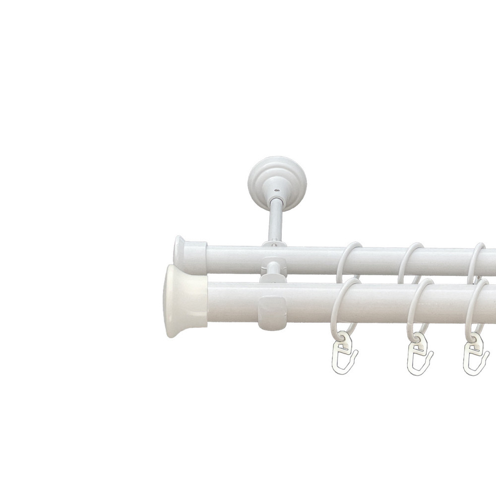 Карниз Orvit Дуо металевий дворядний відкритий Арктіс 25\19 мм 300 см (00-00010333) Львов - изображение 1
