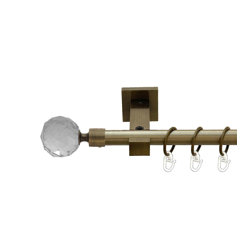 Карниз Orvit Люміера металевий однорядний техно гладка труба кільце металеве Антик 19 мм 300 см (00-00026837) Львів - фото 1