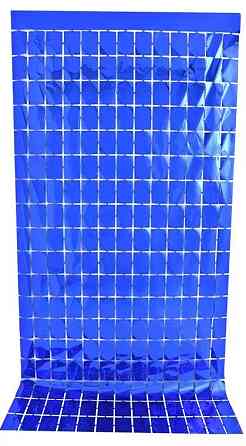 Дождик для фотозоны кубиками 2 м на 1 м синий Киев