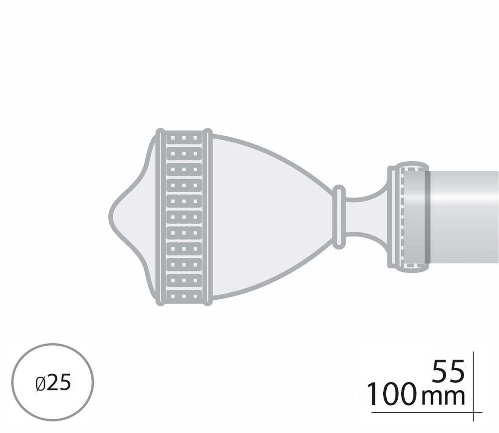 Закінчення для карнизу Orvit ЕТЕРНІЯ 25 мм АНТИК Львов - изображение 2