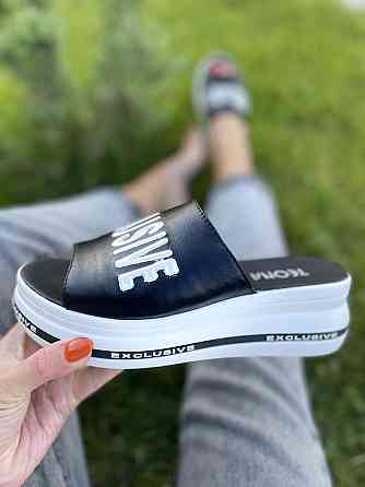 teona Шльопанці жіночі TEONA 132 чорні (літо, шкіра натуральна) (4106) 39 Коломия