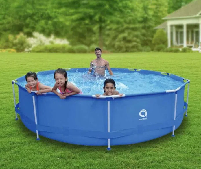 Круглый каркасный бассейн Avenli (305 x 76 см) для взрослых и детей, комплектация 19в1, Синий Киев - изображение 5