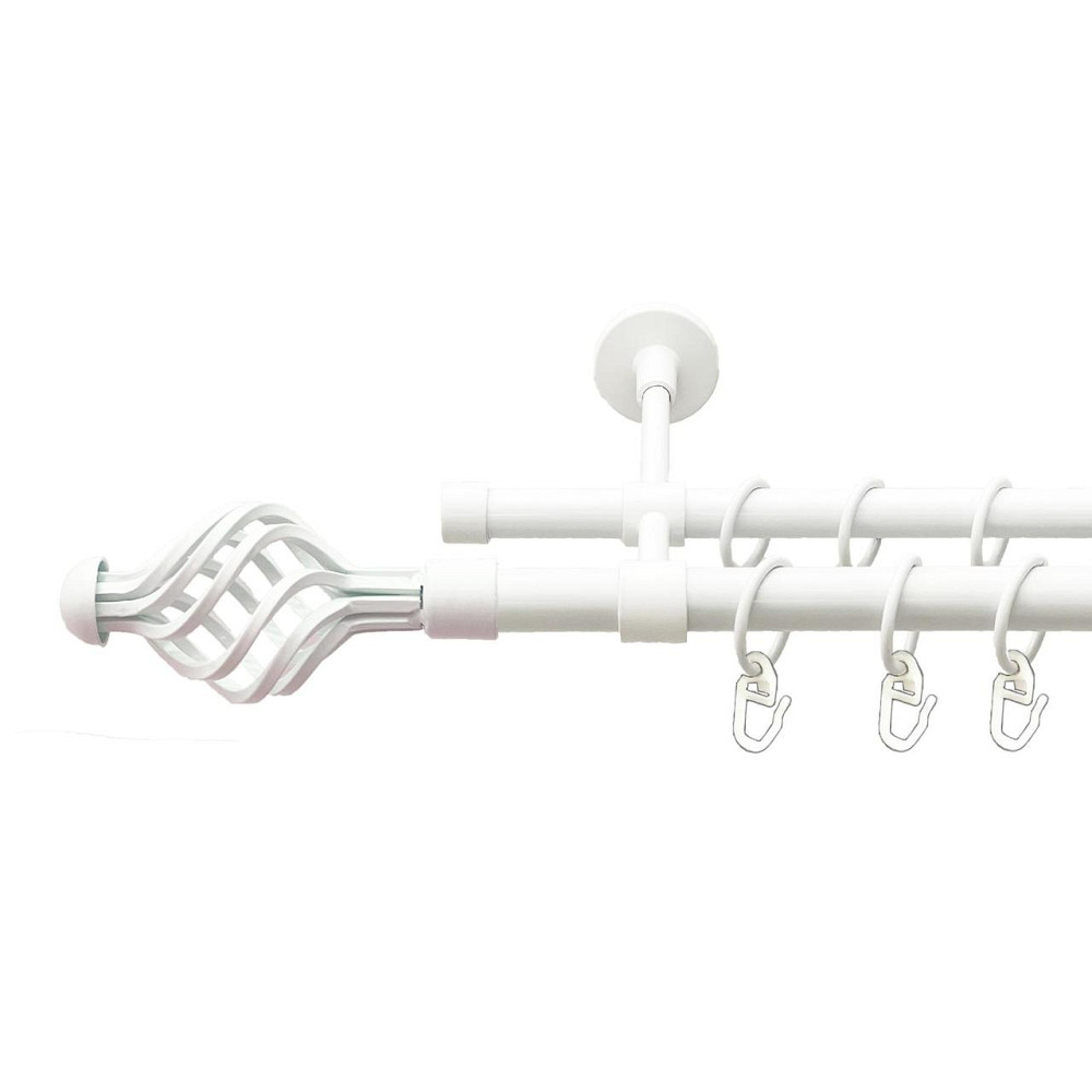 Карниз Orvit Арезо металевий дворядний закритий гладка труба кільце металеве Арктіс 19\16 мм 160 см Львов - изображение 1