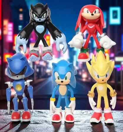 Набір ігрових фігурок Sonic 5 штук, іграшкові фігурки Сонік великі рухомі ( 122 ) Харьков