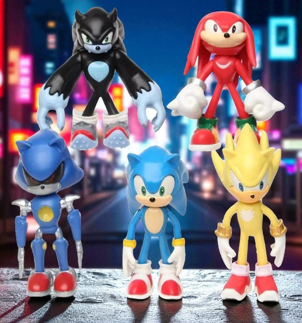 Набір ігрових фігурок Sonic 5 штук, іграшкові фігурки Сонік великі рухомі ( 122 ) Харьков - изображение 1
