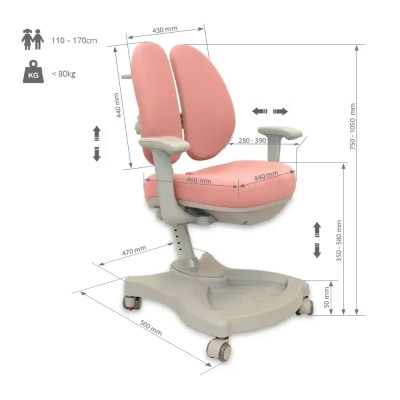 Дитяче крісло FunDesk Vetro pink (1990569) Вінниця - фото 9