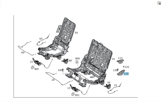 Mercedes-Benz  A1669242737 9051 Накладка петлі замка заднього сидіння зовнішня чорна GL/GLS X166 Одеса