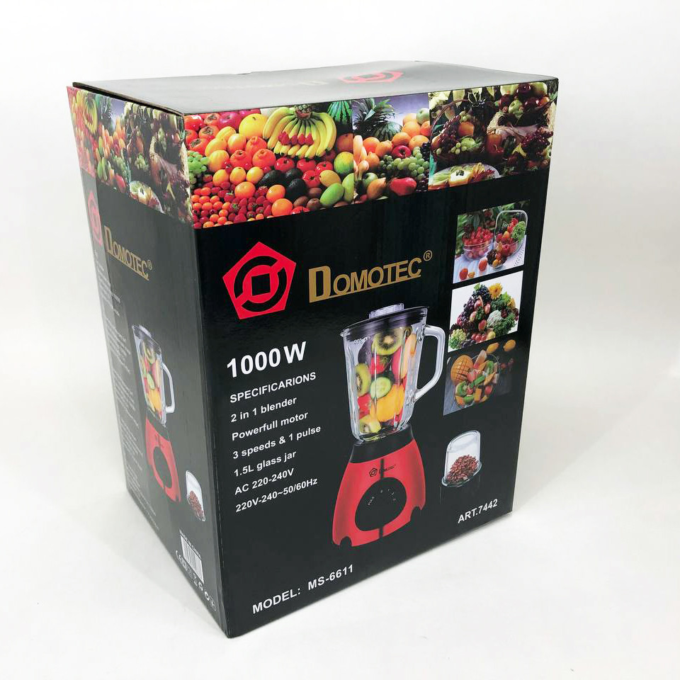 Блендер міксер смузі DOMOTEC MS-6611 1000 Вт, Блендер класичний кухонний занурювальний з чашею KG-22 Івано-Франківськ - фото 9