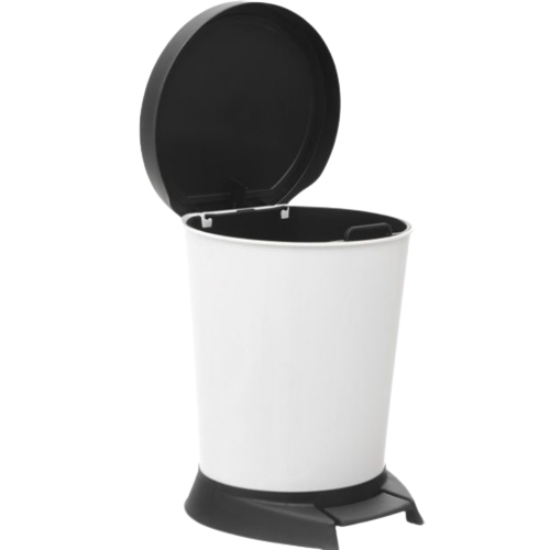 Відро для сміття 18л з педаллю пластик білий Алеана Житомир - изображение 1