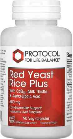 Червоний рис комплекс для печінки Protocol for Life Balance Red Yeast Rice Plus with CoQ10 90 капс Київ