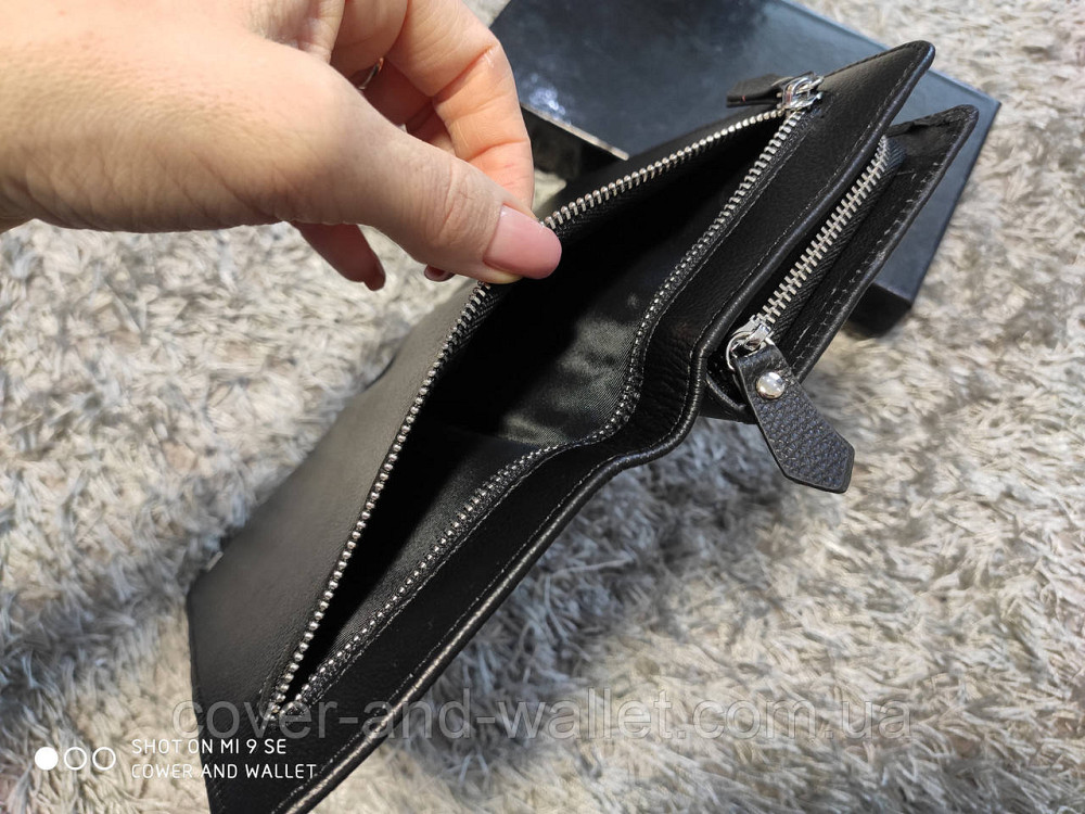 Кожаный мужской кошелек клатч на молнии и кнопках Marco Coverna M 141 Киев - изображение 8