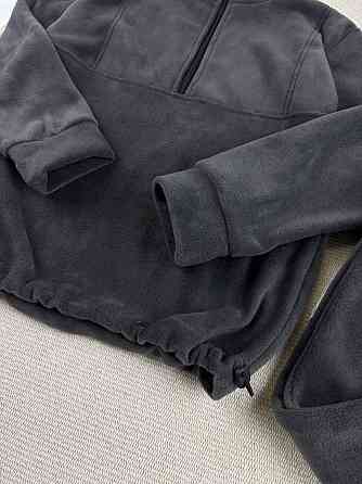 Жіночий теплий костюм тедді з полар флісу(толстовка+штани)Графіт Кам'янець-Подільський